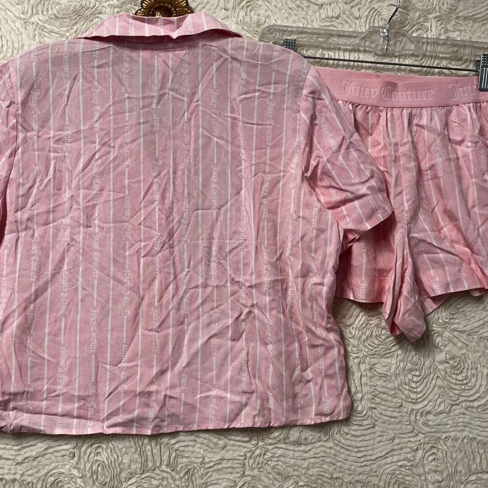 Juicy Couture Pink Coquette Girlhoodcore Shorty Pjs Pajama Set Women’s S NWT - Picture 7 of 7